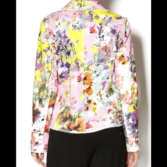 ELLIOTT LAUREN Women's Abstract Floral Maximalist Office Blazer Jacket Small - Picture 2 of 11